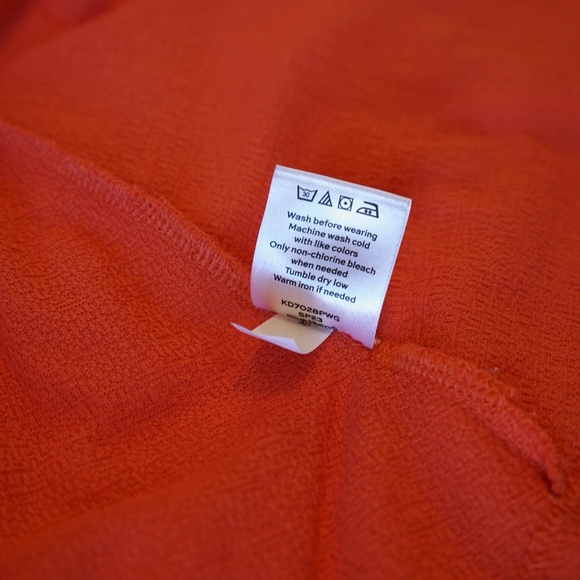 DRAPER JAMES RSVP Sleeveless Midi Dress w/pockets - XS - Orange - Picture 11 of 14